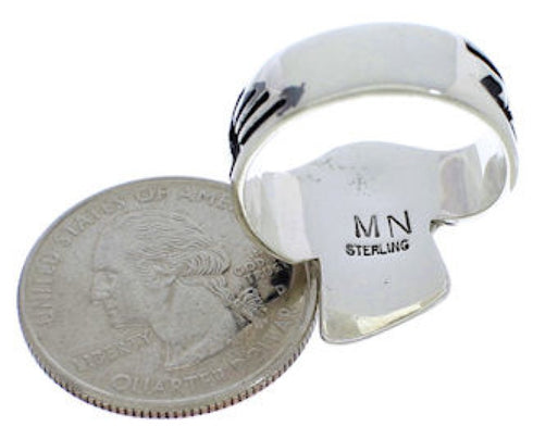 Southwest Multicolor Genuine Steling Silver Ring Size 7-1/2 EX40950