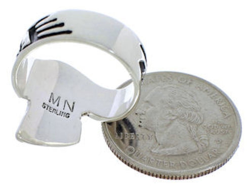 Multicolor And Silver Southwestern Ring Size 8-1/2 EX40956