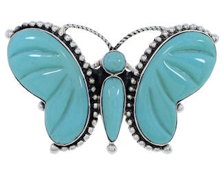 Butterfly Large Statement Turquoise Silver Ring