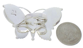 Butterfly Large Statement Turquoise Silver Ring