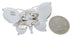 Purple Oyster Shell Butterfly Large Statement Ring Size 9-3/4 EX40987