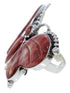 Red Oyster Shell Large Statement Butterfly Ring Size 9-3/4 EX40991