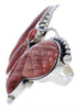 Large Statement Butterfly Red Oyster Shell Ring Size 9-3/4 EX40996