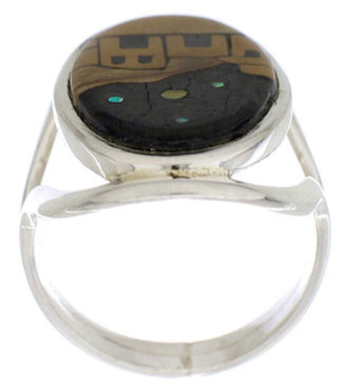 Multicolor Native American Pueblo Design Ring Size 6-1/4 EX42340
