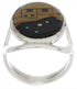 Native American Pueblo Design Multicolor Inlay Ring Size 8 EX44172