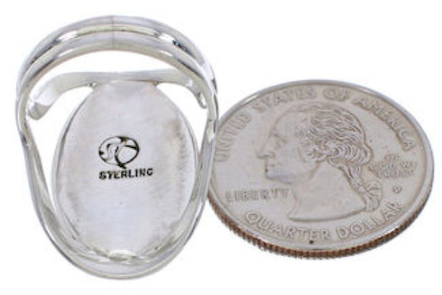 Multicolor Inlay Native American Pueblo Design Ring Size 5-1/2 EX42352