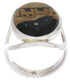 Multicolor Native American Design Silver Ring Size 6-3/4 EX42356