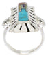 Native American Pueblo Design Multicolor Inlay Ring Size 6-1/2 EX42369