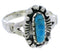 Genuine Sterling Silver And Turquoise Jewelry Ring Size 6-1/4 UX32375