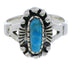 Genuine Sterling Silver And Turquoise Jewelry Ring Size 6-1/4 UX32375