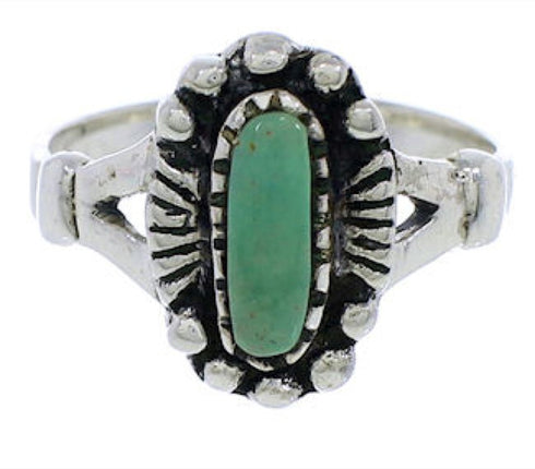 Sterling Silver Turquoise Jewelry Ring Size 7 UX32387
