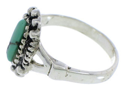 Authentic Sterling Silver Turquoise Jewelry Ring Size 5-3/4 UX32393