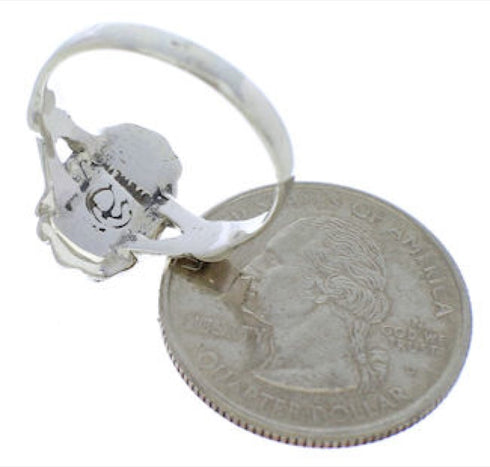 Authentic Sterling Silver Turquoise Jewelry Ring Size 6-1/4 UX32416