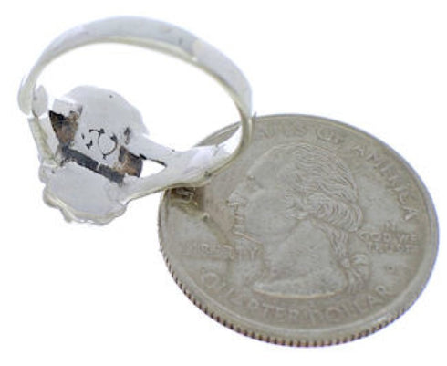 Sterling Silver And Turquoise Southwestern Ring Size 4-3/4 UX32424