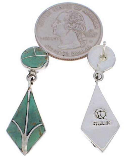 Southwest Turquoise And Sterling Silver Earrings