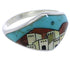 Multicolor Native American Village Design Ring Size 7-1/2 UX36647