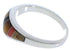 Sterling Silver Southwest Multicolor Inlay Ring Size 7-3/4 VX36807