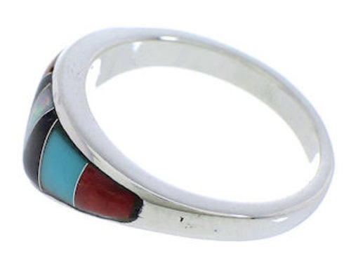 Sterling Silver Multicolor Jewelry Ring Size 6-1/2 VX36878