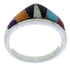 Sterling Silver Multicolor Jewelry Ring Size 6-1/2 VX36878