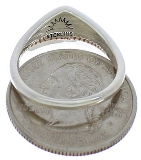 Multicolor Inlay Sterling Silver Ring Size 5-3/4 VX36988