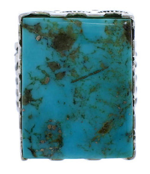 Turquoise Sterling Silver Southwestern Ring Size 7-3/4 YX87535