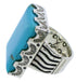 Turquoise Sterling Silver Jewelry Southwest Ring Size 5 YX34672