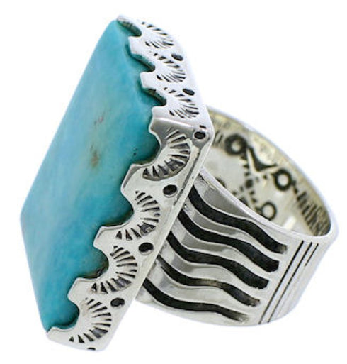 Turquoise Jewelry Sterling Silver Ring Size 6 YX34692