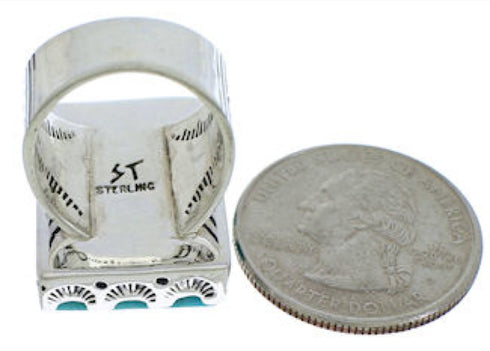 Turquoise Jewelry Sterling Silver Ring Size 6 YX34692