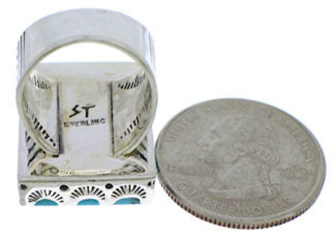 Sterling Silver Turquoise Southwest Ring Size 5-1/2 YX34702