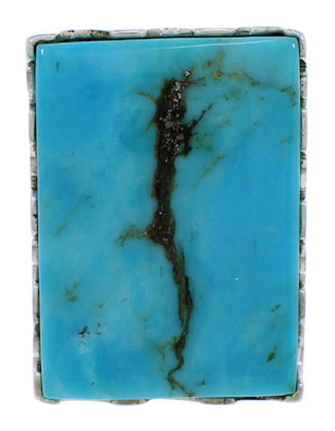 Turquoise Genuine Sterling Silver Southwestern Ring Size 5-1/4 YX34709