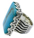 Turquoise Genuine Sterling Silver Southwestern Ring Size 5-1/4 YX34709