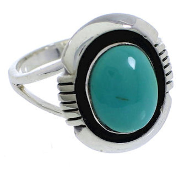 JewelryTurquoise Southwest Silver Ring Size 5-1/4 YX34732