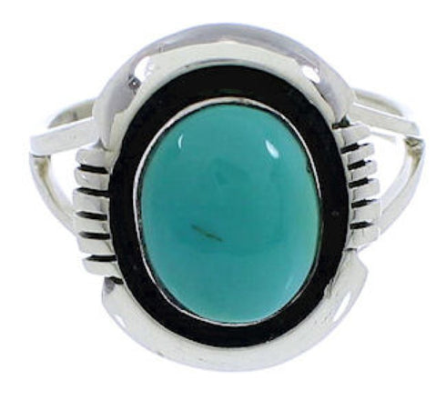 JewelryTurquoise Southwest Silver Ring Size 5-1/4 YX34732