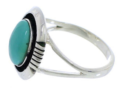 JewelryTurquoise Southwest Silver Ring Size 5-1/4 YX34732