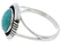 Southwestern Turquoise Jewelry Silver Ring Size 6-3/4 YX34746