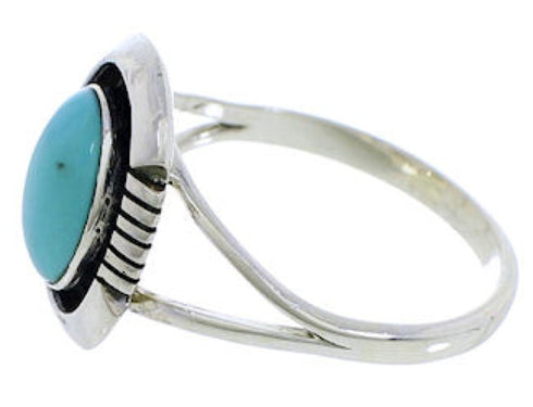 Turquoise Southwestern Silver Jewelry Ring Size 5-1/4 YX34854