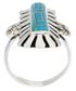 Genuine Sterling Silver Turquoise Ring Size 8-1/4 EX42801