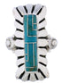 Southwestern Turquoise Inlay Ring Size 6-1/2 EX42809