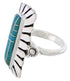 Southwestern Turquoise Inlay Ring Size 6-1/2 EX42809