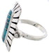 Southwest Silver And Turquoise Ring Size 8-1/2 EX42820
