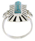 Turquoise Inlay Silver Southwest Ring Size 7-3/4 EX42860
