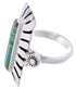 Sterling Silver And Turquoise Inlay Ring Size 5-3/4 EX42871