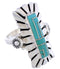 Turquoise And Sterling Silver Ring Size 5-3/4 EX42872