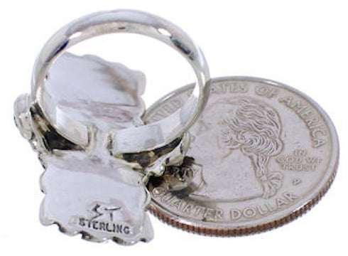 Turquoise And Sterling Silver Ring Size 5-3/4 EX42872