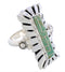 Genuine Sterling Silver Turquoise Ring Size 5-1/4 EX42882