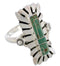 Sterling Silver Turquoise Inlay Ring Size 8-1/2 EX42883
