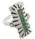 Sterling Silver Turquoise Inlay Ring Size 8-1/2 EX42883