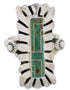 Sterling Silver Turquoise Inlay Ring Size 8-1/2 EX42883