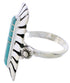 Southwestern Turquoise Inlay Ring Size 6-1/4 EX42886