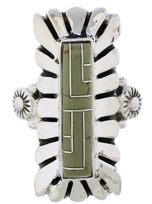 Turquoise Southwestern Silver Ring Size 4-3/4 EX42887